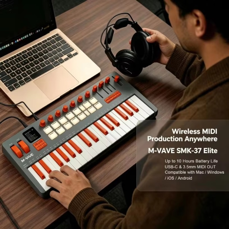 M-VAVE SMK-37 Elite – MIDI-кла – обзор и цена Midi Controller Pad